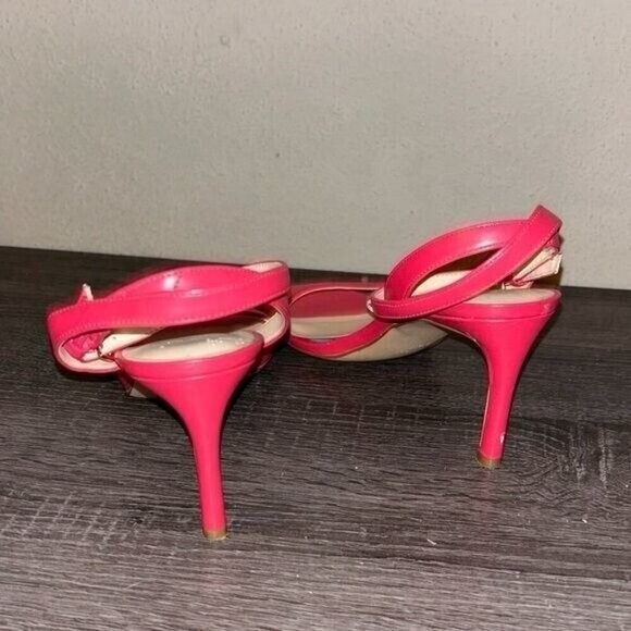 Nine West Pink Casual Open Toed Ankle Strap Casual Stiletto Heels Size 9.5 - Picture 6 of 8